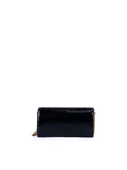 Portafoglio con tracolla Love One Wallet lucido nero PINKO | 100062 A1UVZ99Q